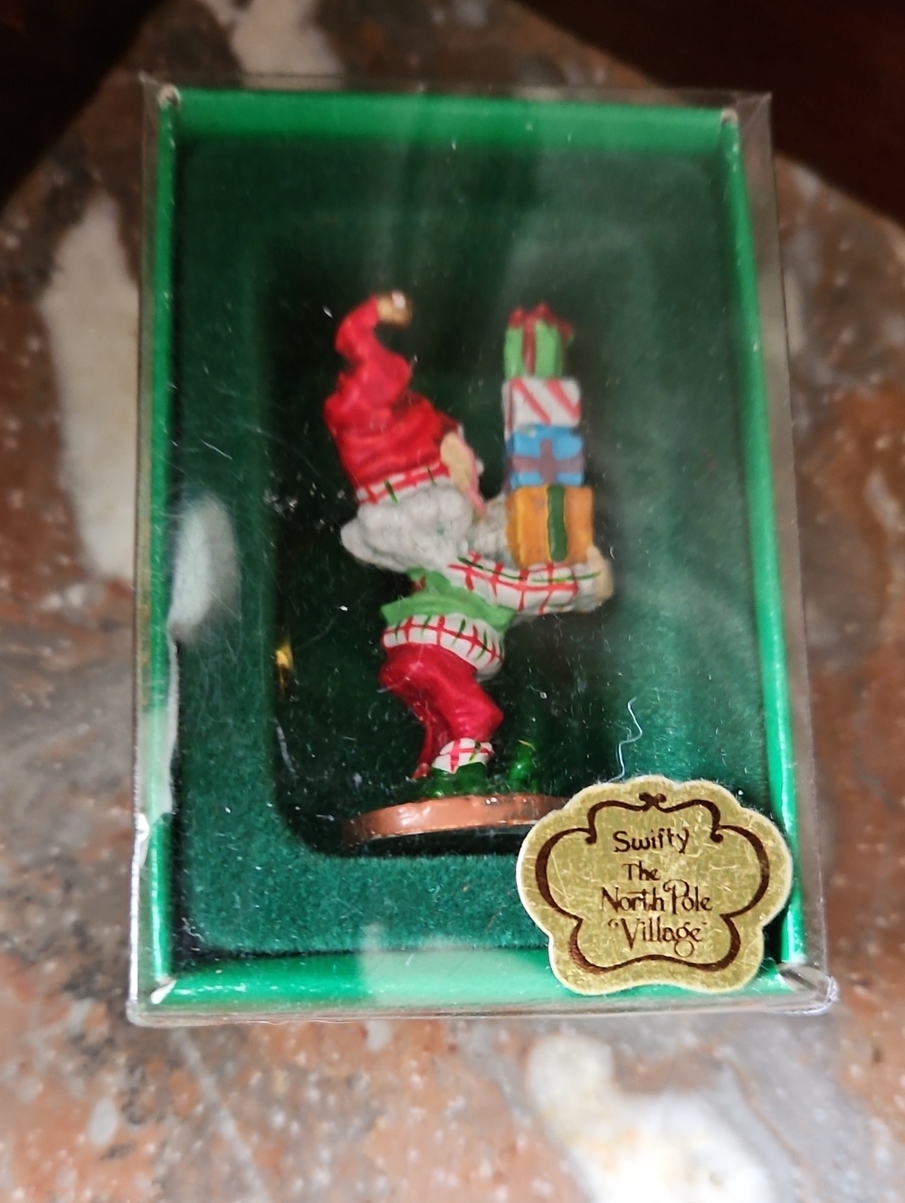 Vintage 1989 Enesco Swifty Elf North Pole Village Pewter Figurine
